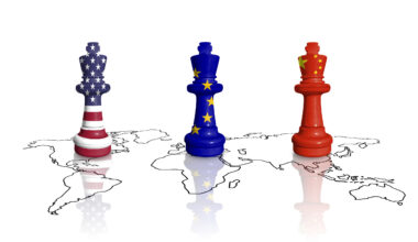 US, EU, and China as Chess Pieces