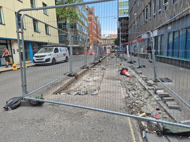 A new bike lane is under construction