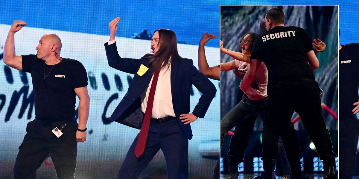 Eurovision semi-final disrupted by 'stage invader' during Estonia's controversial entry as BBC viewers ask 'Was it staged?'