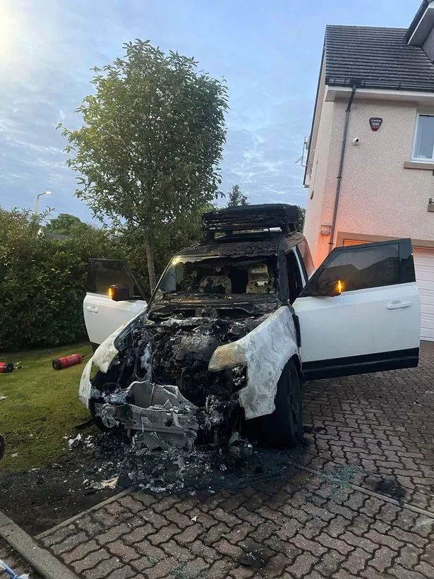 The car was torched this afternoon