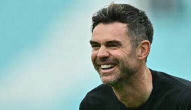 Playing on for Lancashire: England great James Anderson (Glyn KIRK)