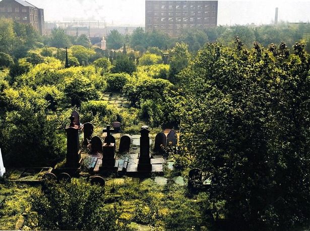View of Ardwick Cemetery in Manchester. Date unknown