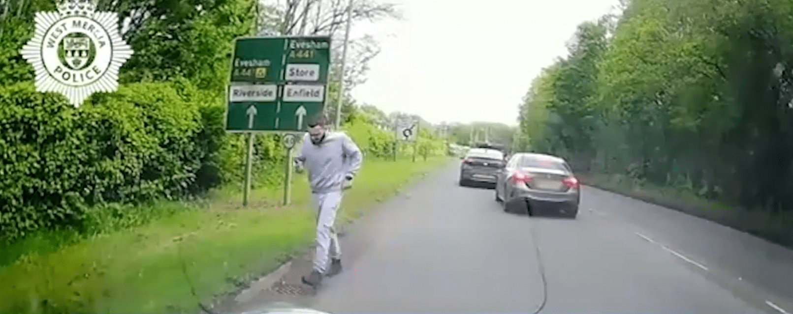 Moment learner driver runs away after killing woman in horror head-on crash - as he's jailed for 11 years