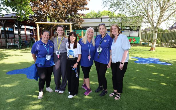 Knowsley Central School, Huyton pictured staff.