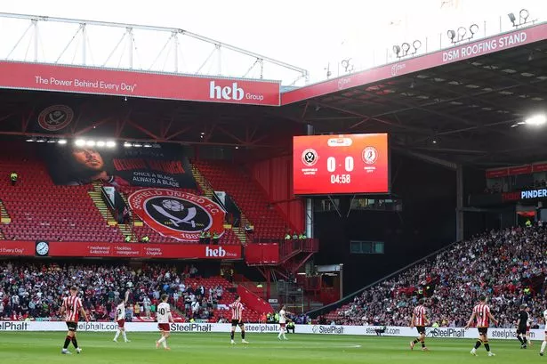 Sheffield United's Bramall Lane pictured during the Championship play-off semi-final second leg against Bristol City