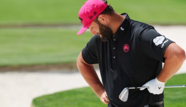 Distraught Jon Rahm consoled by wife after being labeled ‘roadkill’ in PGA Championship collapse