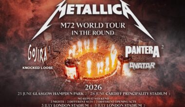 Metallica Bring M72 World Tour to London Stadium in 2026