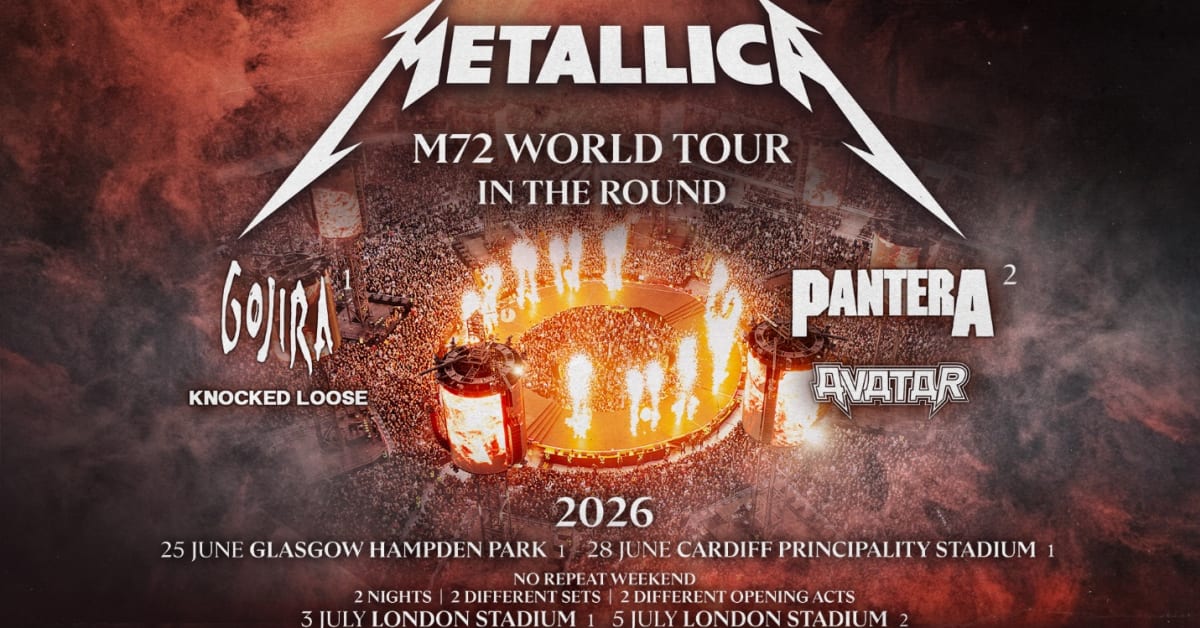 Metallica Bring M72 World Tour to London Stadium in 2026