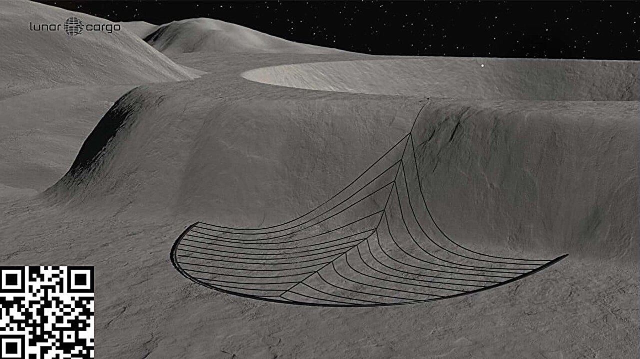 Building a giant catcher's mitt on the moon