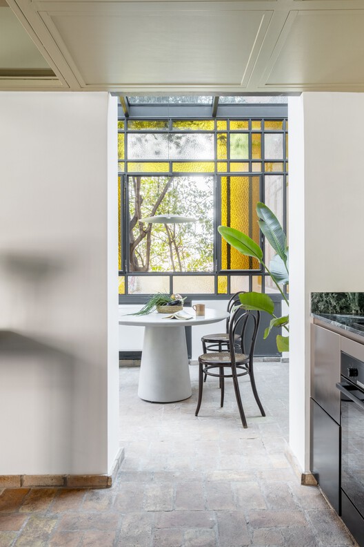 Villino Liberty Trastevere / STUDIOTAMAT - Interior Photography, Kitchen, Lighting, Glass, Chair