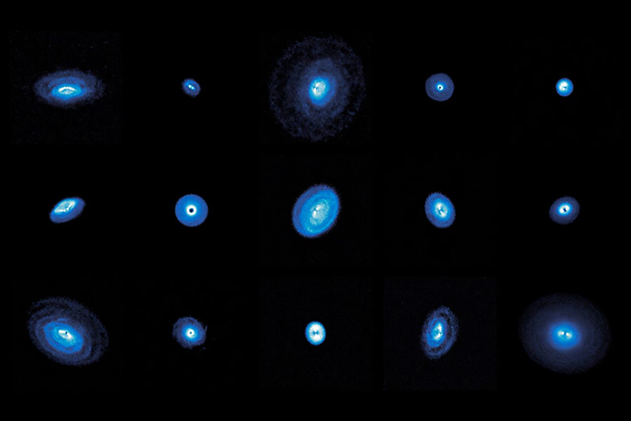 Detailed observations of 15 protoplanetary disks reveal new dynamics in planet formation