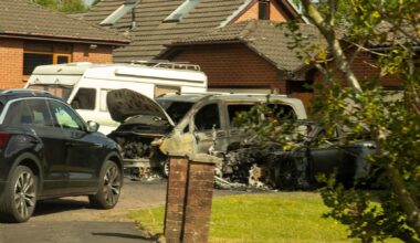 Two cars left burned out at home of former Glasgow taxi firm boss