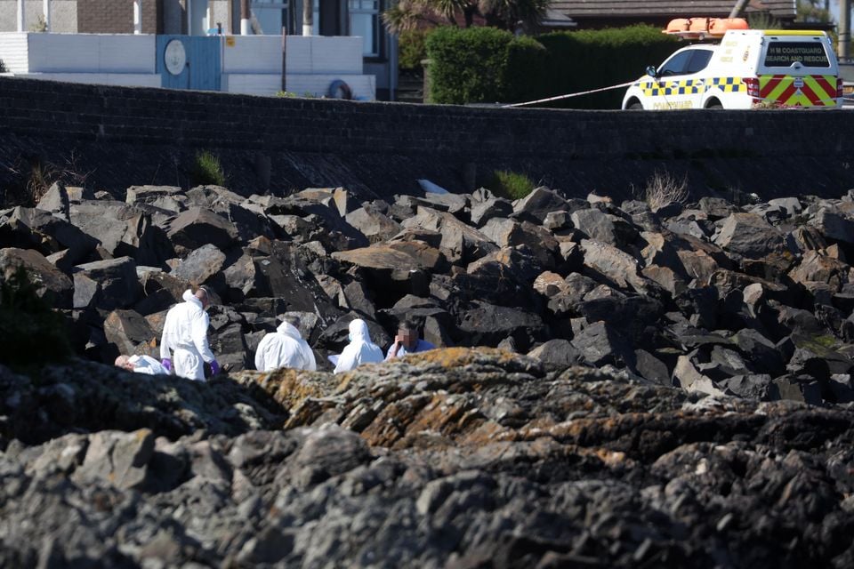 Police and emergency services at Millisle beach after a body was found (Pic: Jonathan Porter /  Press Eye)