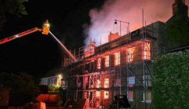 Inferno rips through £4.5m Grade-II listed mansion as 70 firefighters rush to tackle blaze