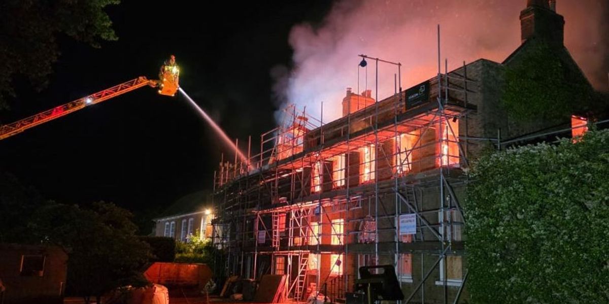 Inferno rips through £4.5m Grade-II listed mansion as 70 firefighters rush to tackle blaze