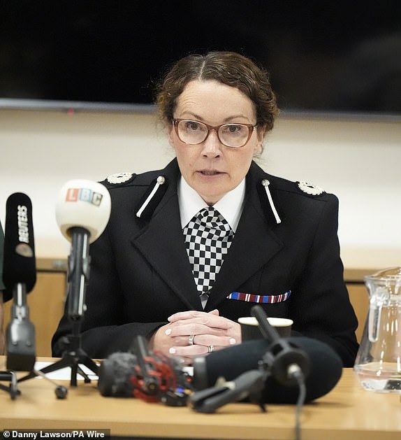 Merseyside Police's Assistant Chief Constable Jenny Sims during a press conference at the Cunard Building in Liverpool, after a 53-year-old white British man was arrested after a car ploughed into a crowd of people during Liverpool FC's Premier League victory parade. Picture date: Monday May 26, 2025. PA Photo. See PA story POLICE Liverpool. Photo credit should read: Danny Lawson/PA Wire