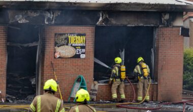 Firefighters tackle flames as huge blaze rips through popular Scots takeaway