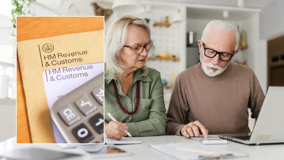 Couple going over finances and HMRC letter