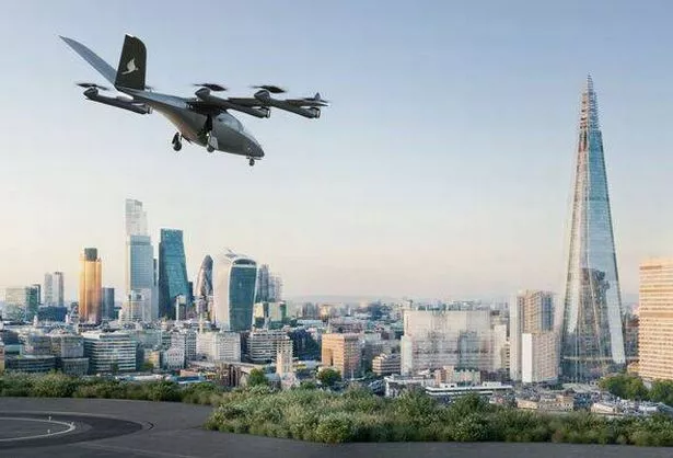 The first British flying taxi has taken to the skies over the Cotswolds