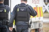 thumbnail: TSG officers are at the scene.  Picture: Aodhan Roberts/Belfast Telegraph.