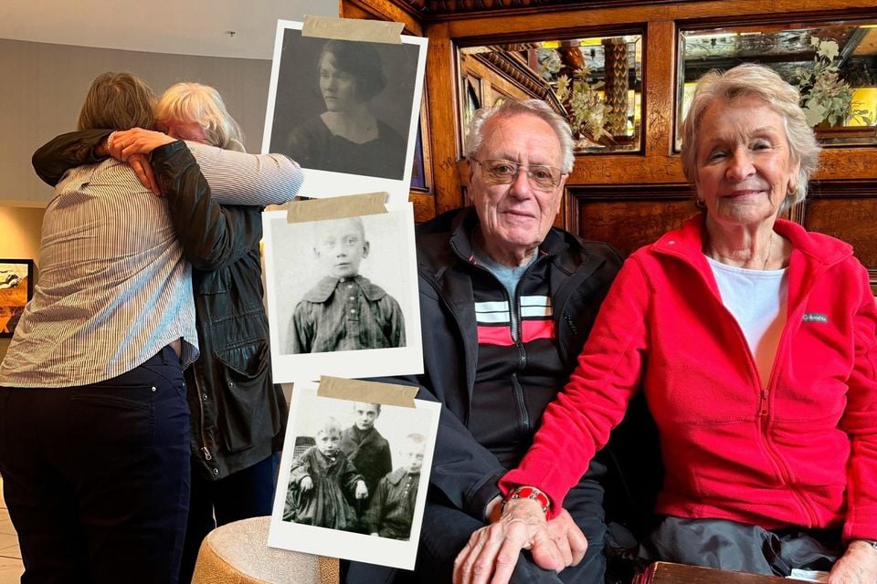 Keith Mullen and his wife Diane (right) joined five relatives from Canada to reconnect and celebrate their roots in the Crown Bar.
