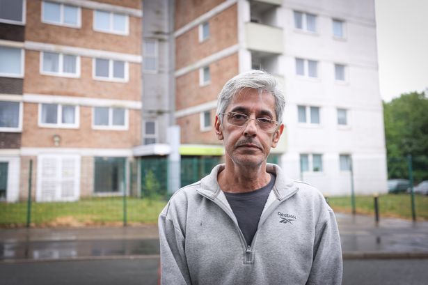 Hossein Heravi outside Beech Rise in Kirkby