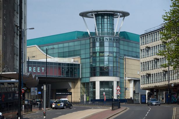 A Smallbrook Queensway view of Debenhams, 