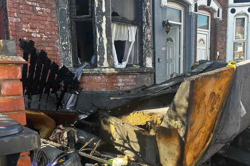 The aftermath of the fire in Gillott Road, Edgbaston