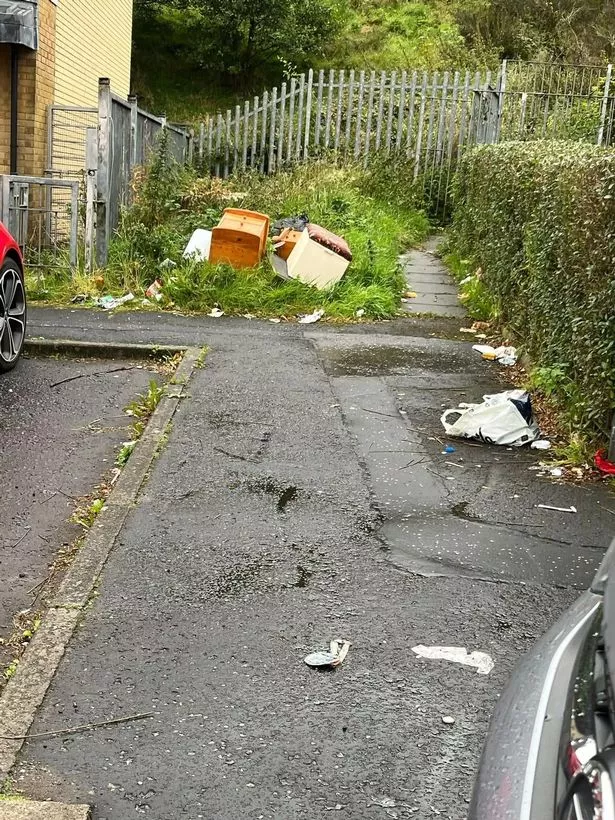 Fly-tipping around Summerhill Road