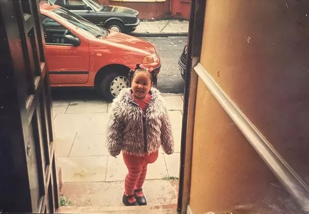 Amber as a child in Toxteth