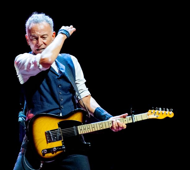 MANCHESTER, ENGLAND - MAY 14: Bruce Springsteen performs during the first night of 'The Land of Hopes and Dreams' tour at Co-op Live on May 14, 2025 in Manchester, England. (Photo by Shirlaine Forrest/Getty Images)