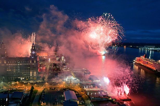 Cunard's Queen Anne leaves the Cruise Terminal on the River Mersey after her official naming ceremony in 2024