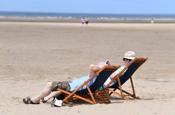 Enjoying the sunshine on Ainsdale beach