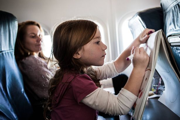 Child on plane