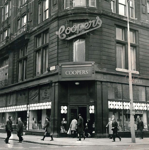 Coopers coffee & food shop, once a Liverpool favourite on the corner of Church Street and Church Lane, in February 1972