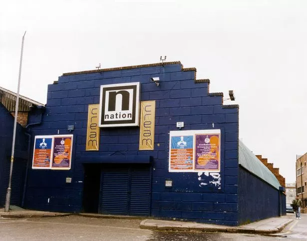 Outside view of Cream nightclub, Liverpool. February 16, 1995
