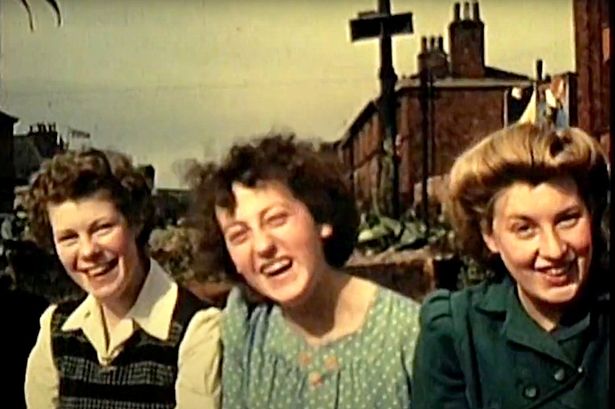 VE Day in Greater Manchester captured on colour cine film by Fred Pedley. May 1945
