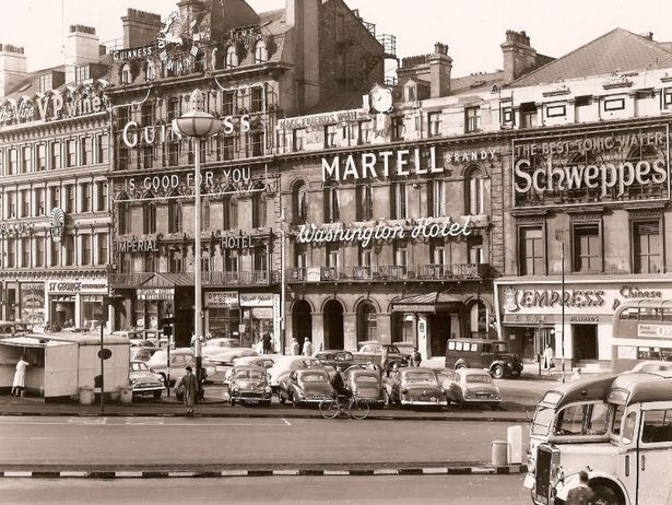 The area around Lime Street in 1957