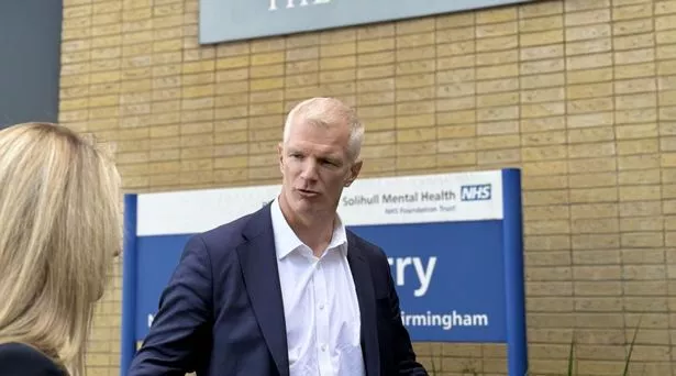 Al Carns, Minister for Veterans and People, at Birmingham and Solihull Mental Health Foundation Trust. PIC: Ministry of Defence