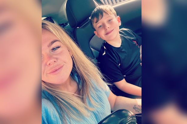 Rachel Hughes and her son Ayden have been embroiled in a row with Gateacre School where he is a pupil  
