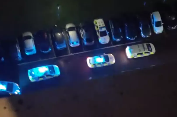 Police at the scene.