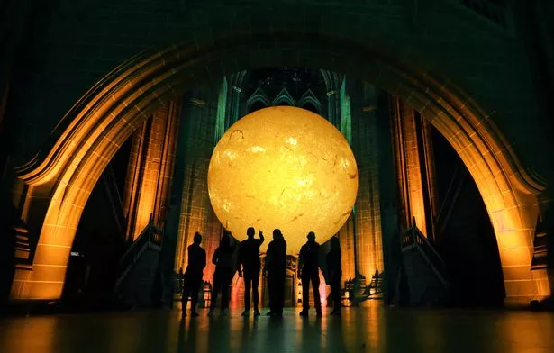 Liverpool cathedral has various installations throughout the year
