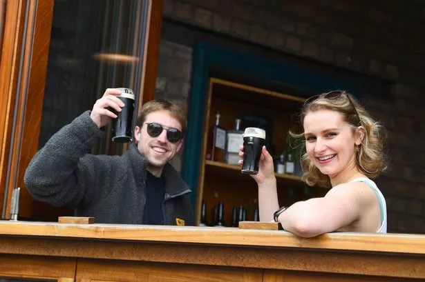 People enjoying a drink at the Handyman Bar and Brewery at the Smithdown Weekender 2023