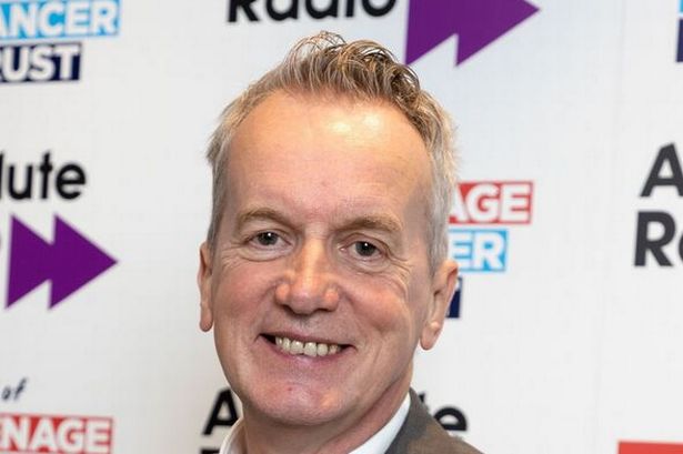 Frank Skinner standing at an Absolute Radio event
