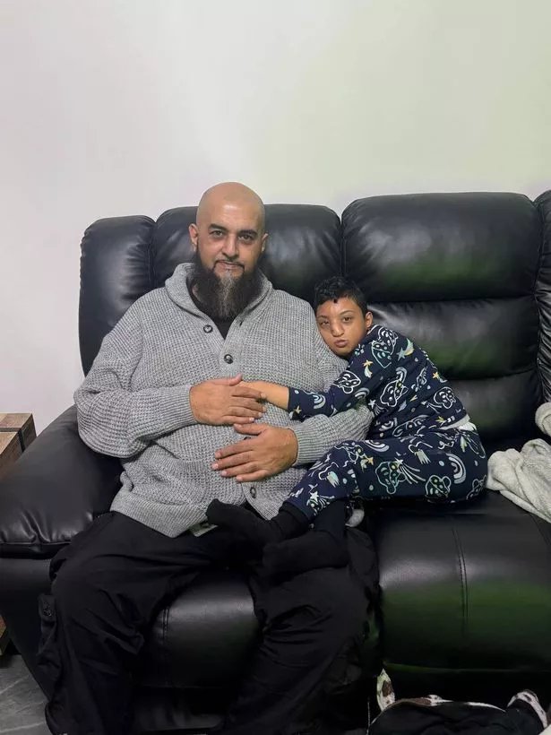 Kayaan with his dad Khawer Khan