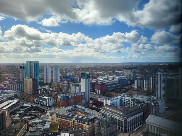 The view over towards south Birmingham from Orelle