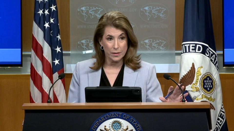 Tammy Bruce, Department Spokesperson, at a press briefing.