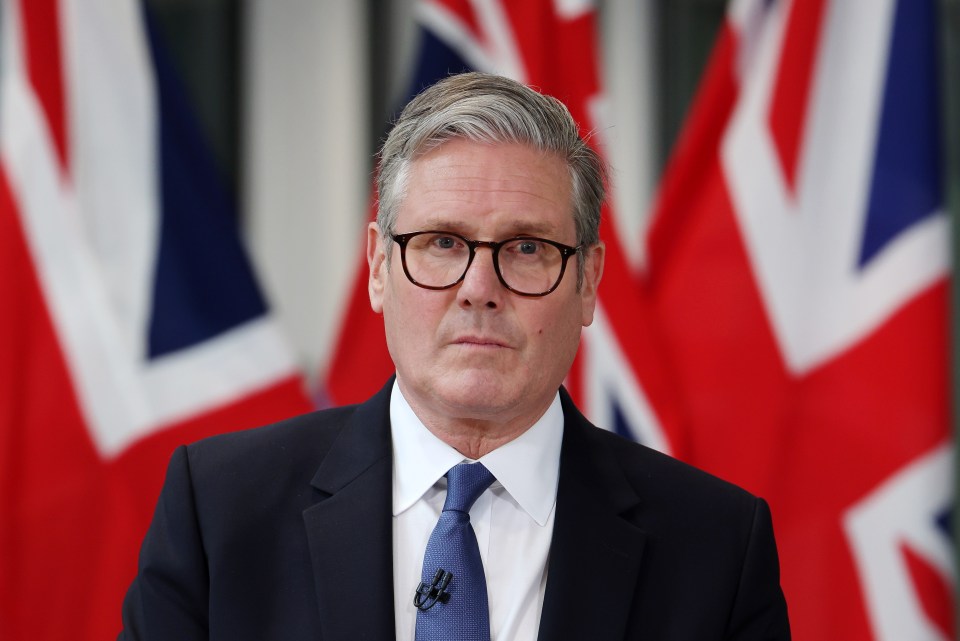 Keir Starmer at a press conference.