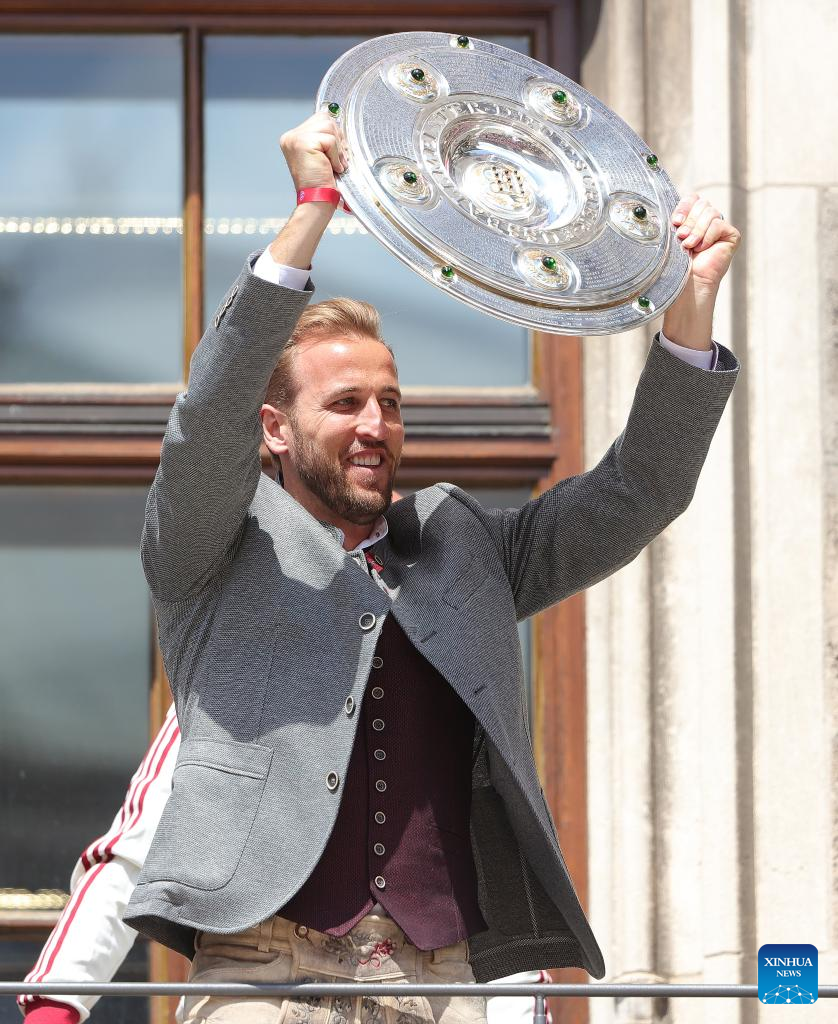 Celebration for winning title of German first division Bundesliga held in Munich-Xinhua