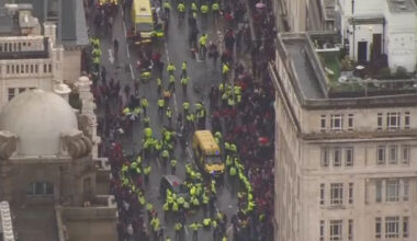 Multiple casualties after driver strikes crowd in Liverpool, England